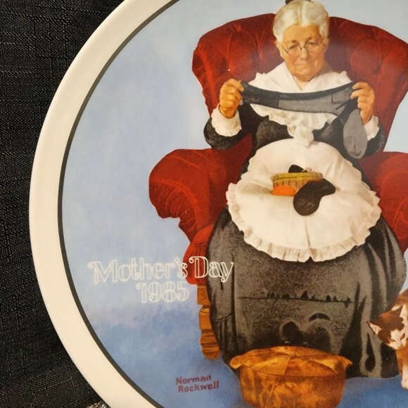 Mending Time - Norman Rockwell Collectors' Plate VTG - Super Low Number ### - Picture 2 of 7